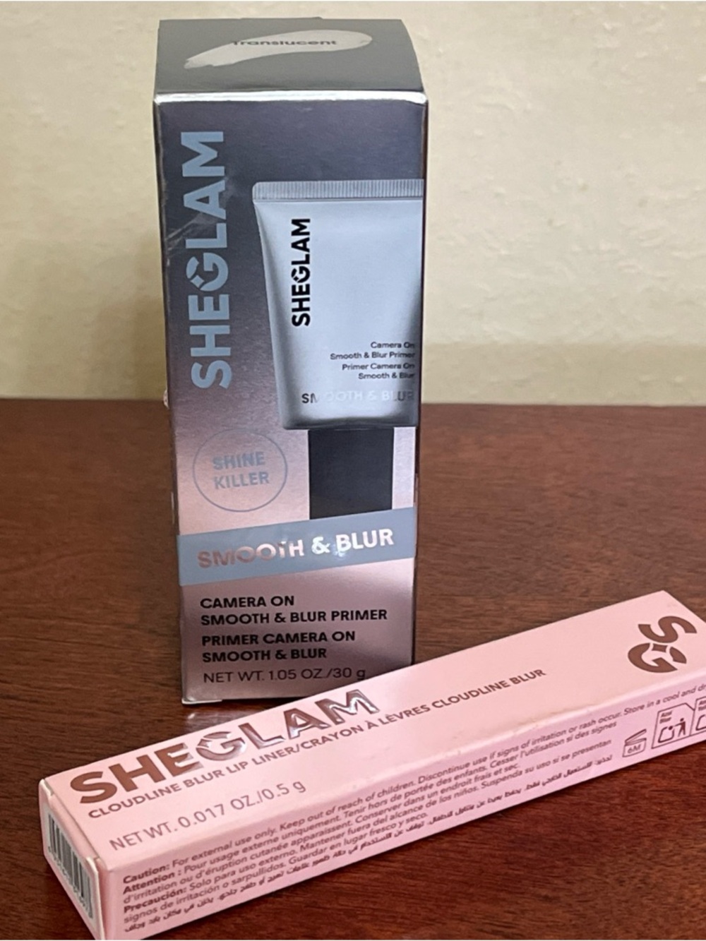 Sheglam smooth and blur makeup primer and cloudline blur lip liner lot